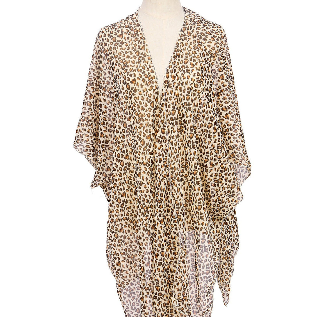 Damer Elegant Chiffon-överdrag i leopardmönster Mirla-Eva Jonsson
