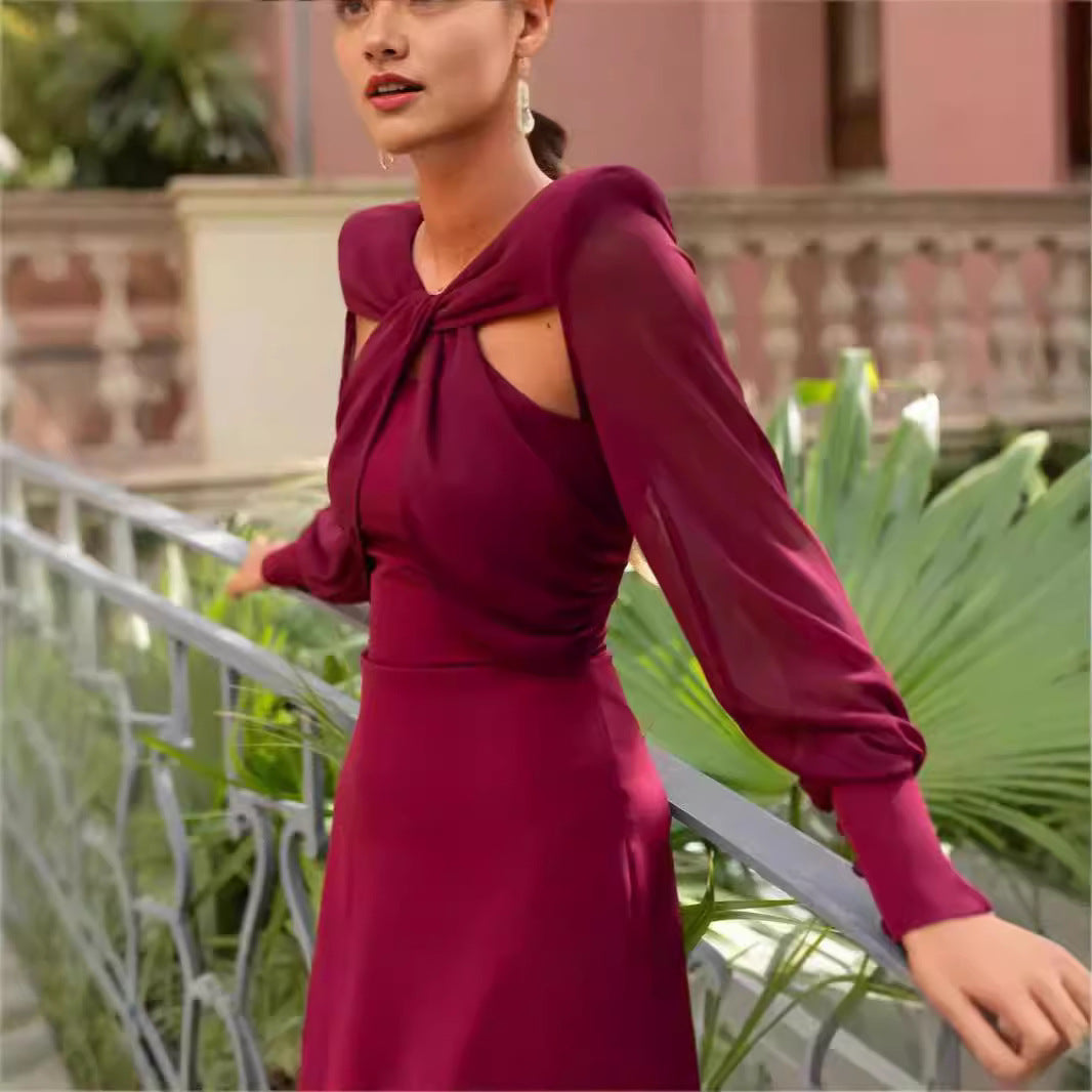 Damer Elegant Chiffonklänning med Cut-Out-detaljer Mirla-Eva Jonsson