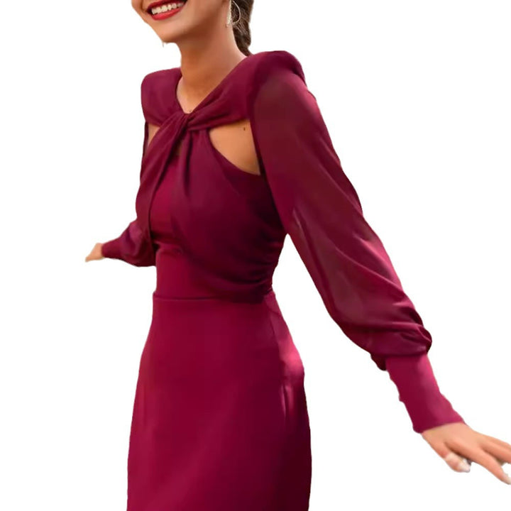 Damer Elegant Chiffonklänning med Cut-Out-detaljer Mirla-Eva Jonsson