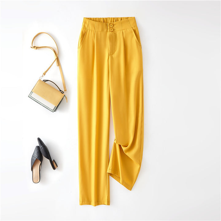 Damer Elegant Chino-byxor med hög midja och sidofickor Mirla-Eva Jonsson