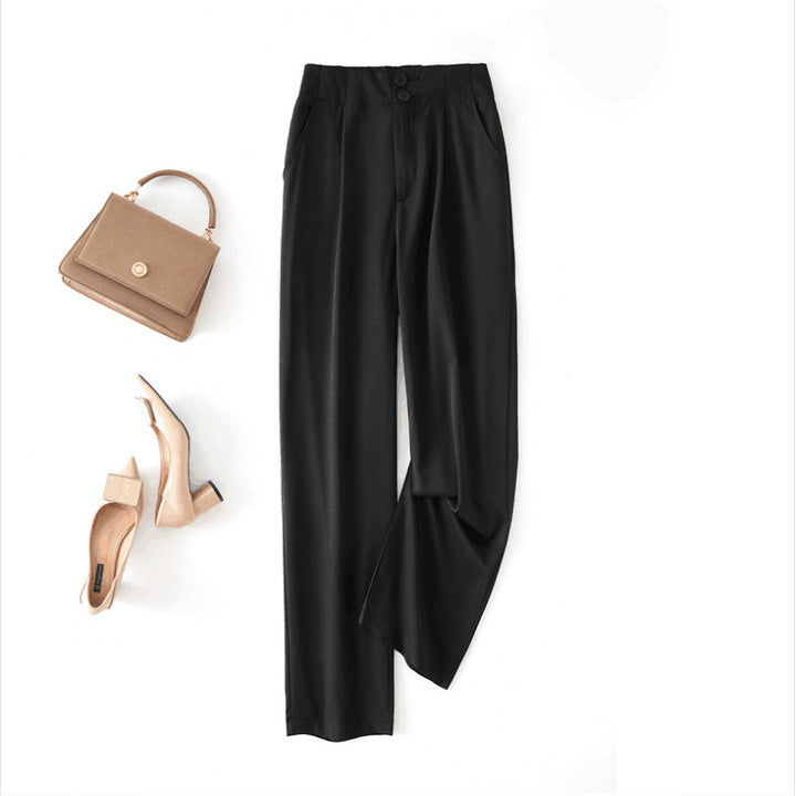 Damer Elegant Chino-byxor med hög midja och sidofickor Mirla-Eva Jonsson