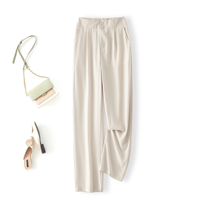 Damer Elegant Chino-byxor med hög midja och sidofickor Mirla-Eva Jonsson