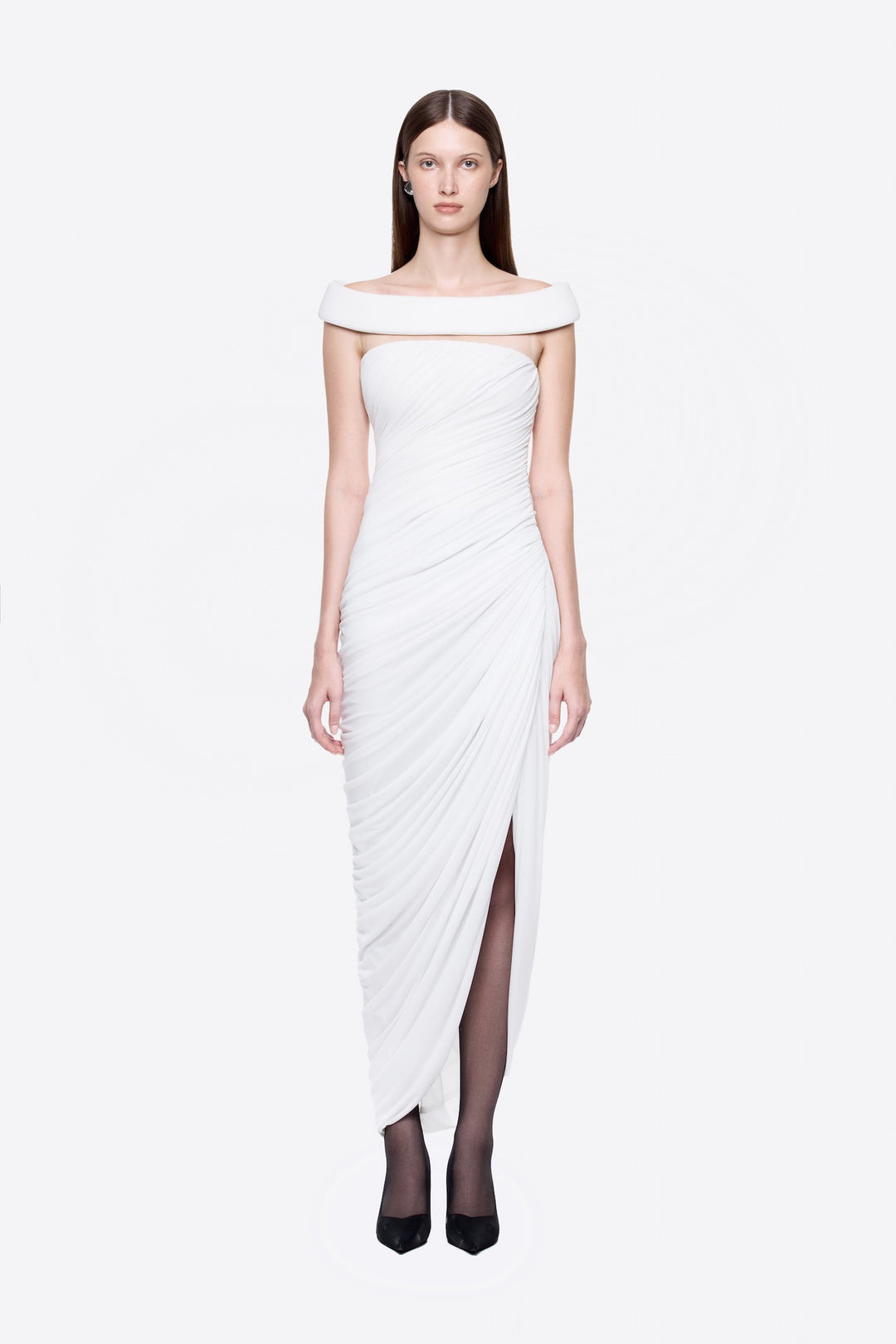 Damer Elegant Cleopatra-klänning med djup utskärning och draperad kjol Mirla-Eva Jonsson