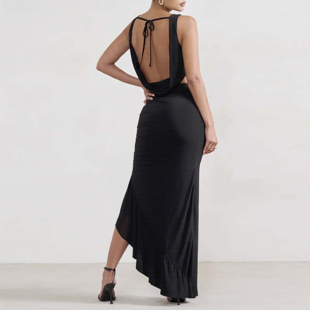 Damer Elegant Crop-Top och Maxi-Kjol Set med hög slits Mirla-Eva Jonsson