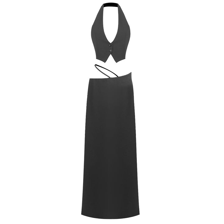 Damer Elegant Crop-top med Maxikjol Mirla-Eva Jonsson