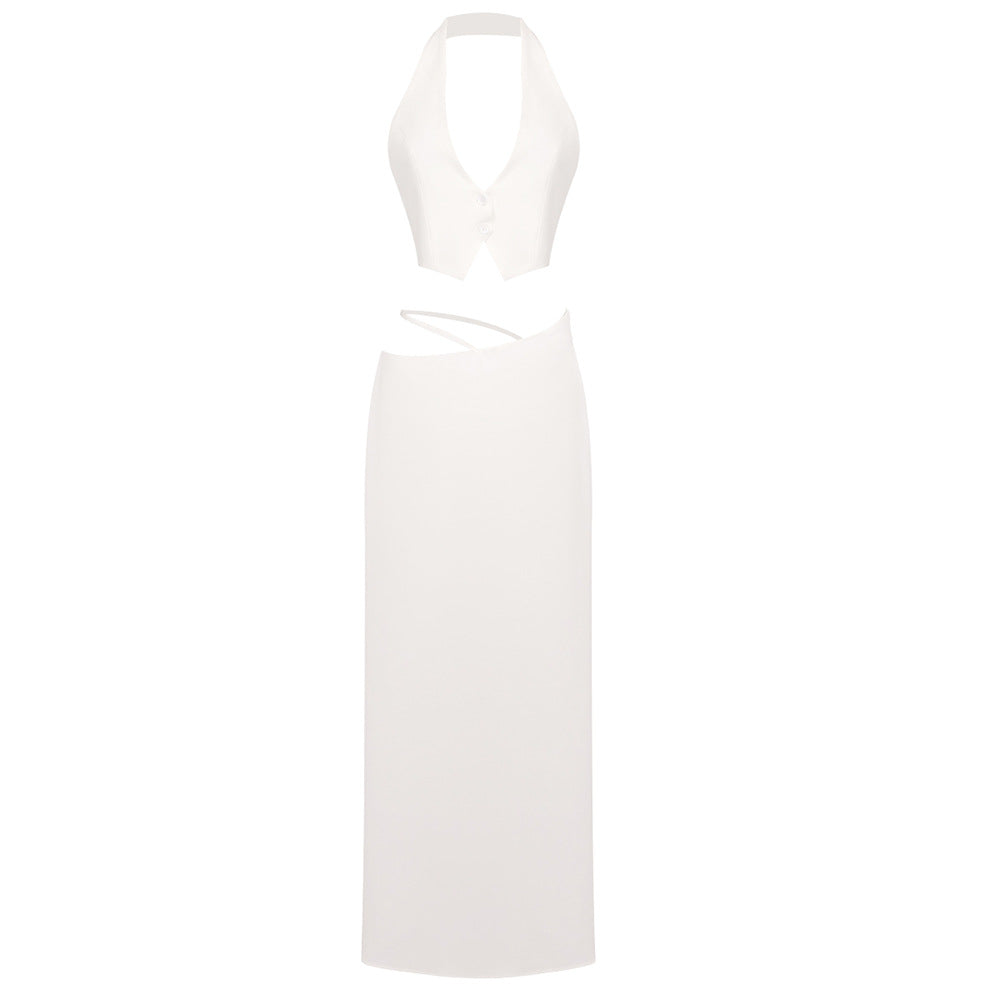 Damer Elegant Crop-top med Maxikjol Mirla-Eva Jonsson