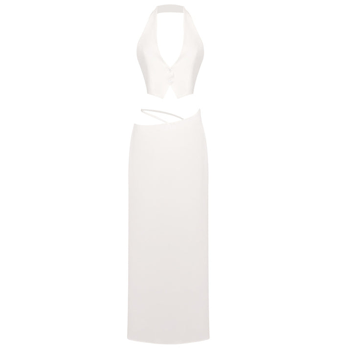Damer Elegant Crop-top med Maxikjol Mirla-Eva Jonsson