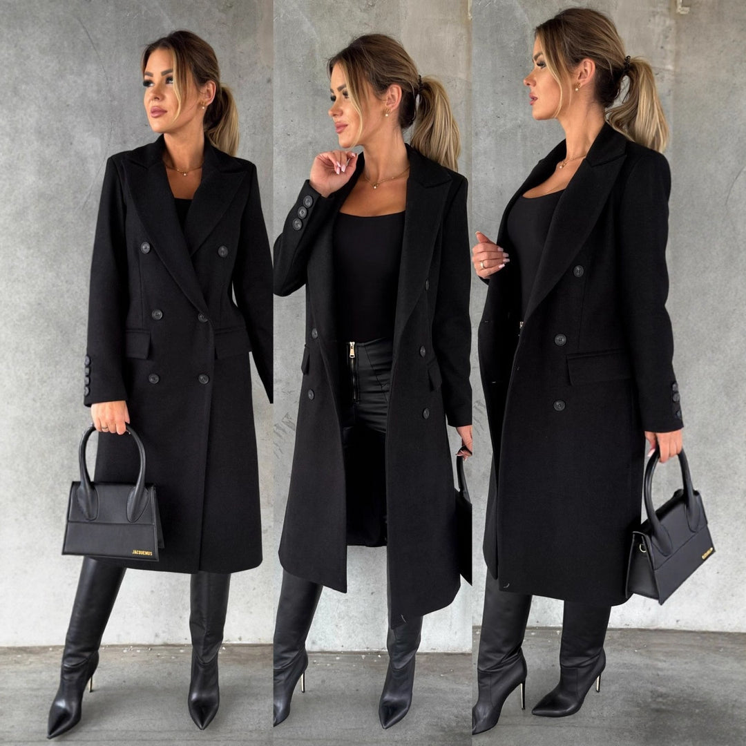Damer Elegant Dubbelknäppt Kappa Mirla-Eva Jonsson