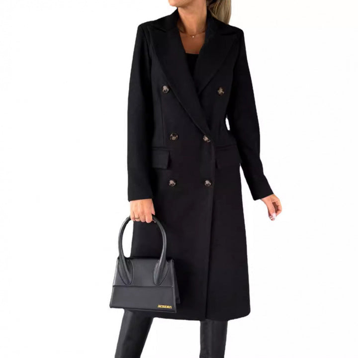 Damer Elegant Dubbelknäppt Kappa med högmodern passform Eva Jonsson-Eva Jonsson