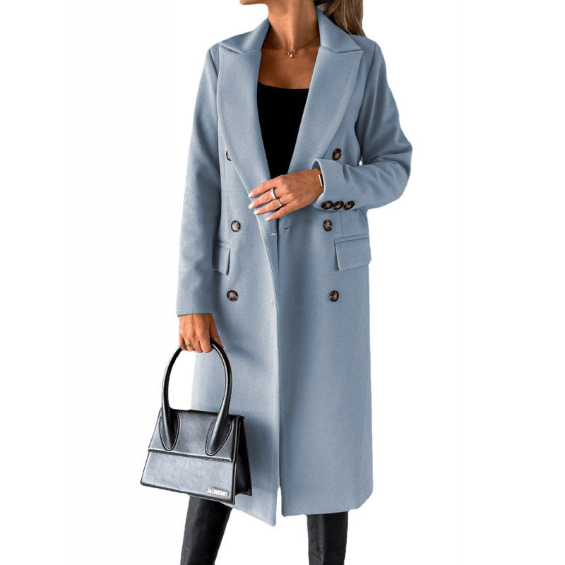 Damer Elegant Dubbelknäppt Kappa med högmodern passform Eva Jonsson-Eva Jonsson