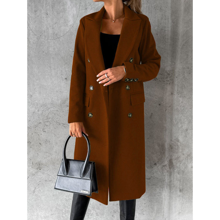 Damer Elegant Dubbelknäppt Kappa med högmodern passform Eva Jonsson-Eva Jonsson