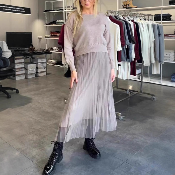 Damer Elegant Fållkjol- och Tröja Set Mirla-Eva Jonsson