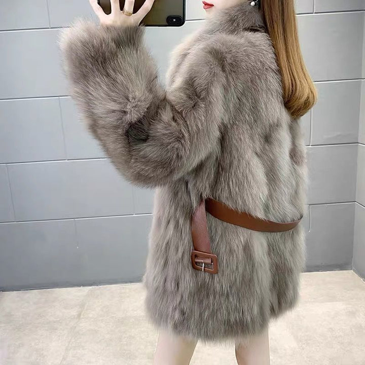 Damer Elegant Faux Fur Jacka Mirla-Eva Jonsson