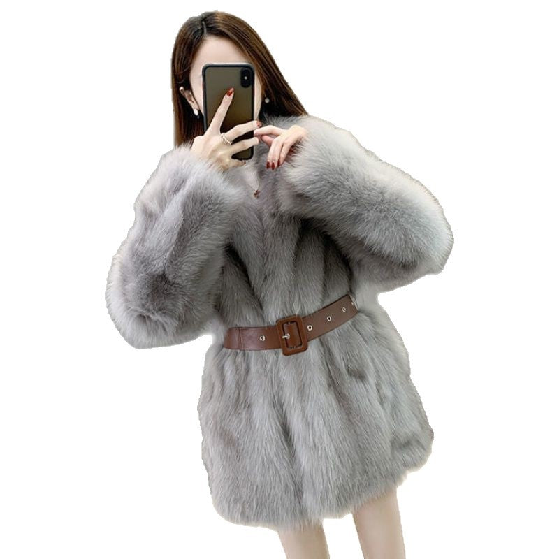 Damer Elegant Faux Fur Jacka Mirla-Eva Jonsson