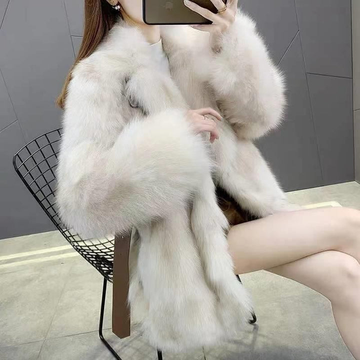 Damer Elegant Faux Fur Jacka Mirla-Eva Jonsson