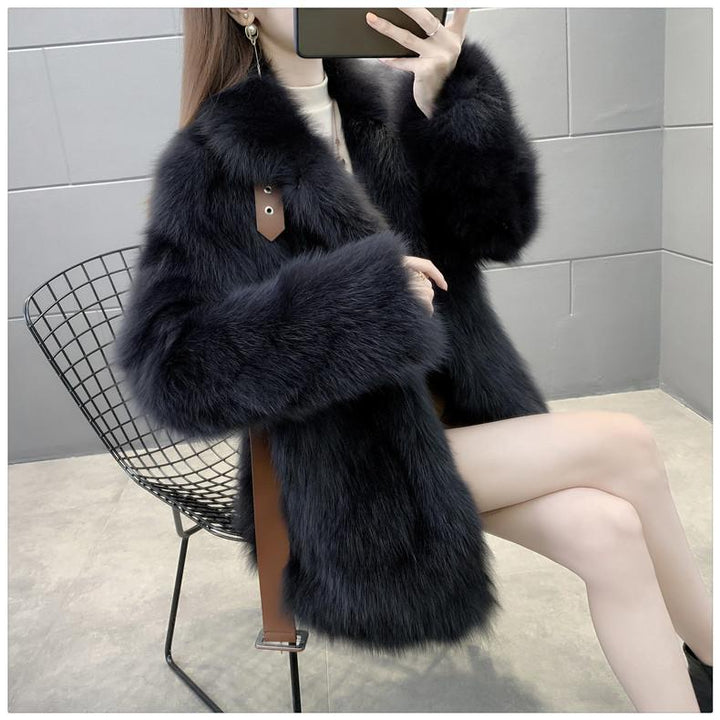 Damer Elegant Faux Fur Jacka Mirla-Eva Jonsson