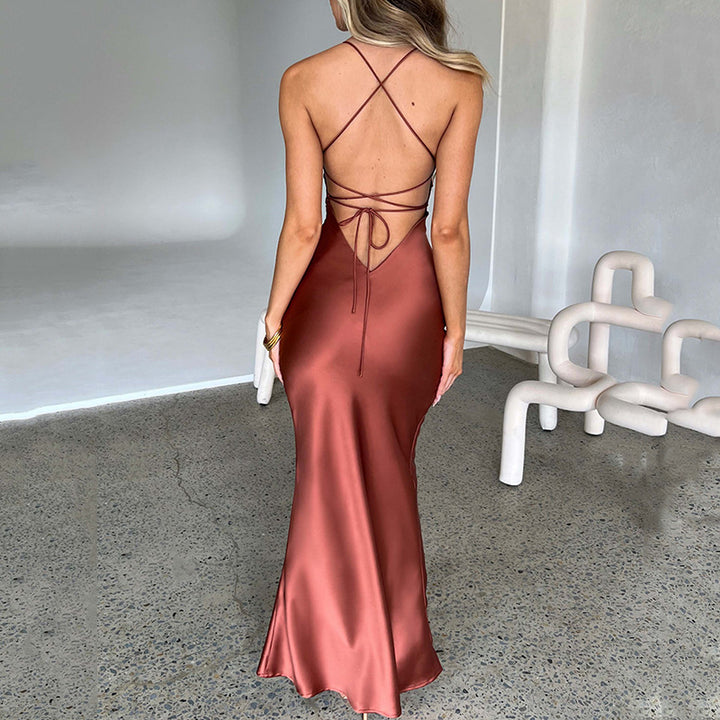 Damer Elegant Figurformande Maxiklänning med Spagettiband Mirla-Eva Jonsson