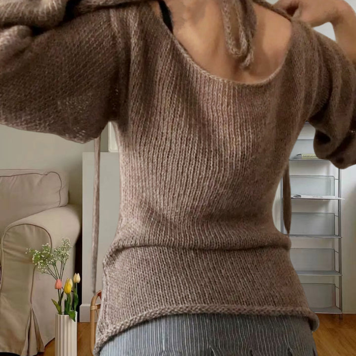 Damer Elegant Finstricktröja med avslappnad passform och rund halsringning Eva Jonsson-Eva Jonsson