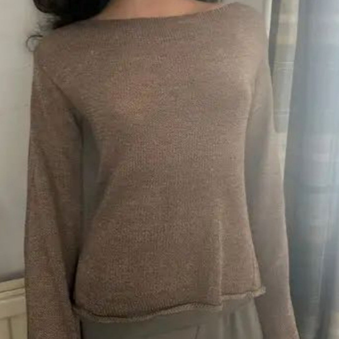 Damer Elegant Finstricktröja med avslappnad passform och rund halsringning Eva Jonsson-Eva Jonsson