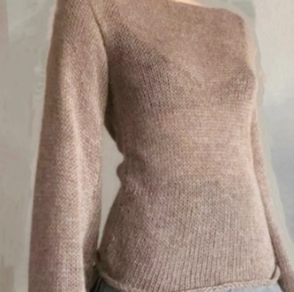 Damer Elegant Finstricktröja med avslappnad passform och rund halsringning Eva Jonsson-Eva Jonsson