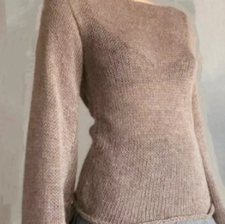 Damer Elegant Finstricktröja med avslappnad passform och rund halsringning Eva Jonsson-Eva Jonsson