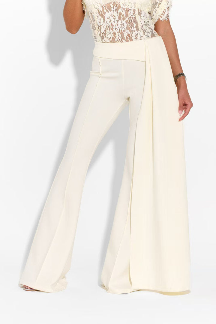 Damer Elegant Flared-byxor med sidodraperingseffekt Mirla-Eva Jonsson