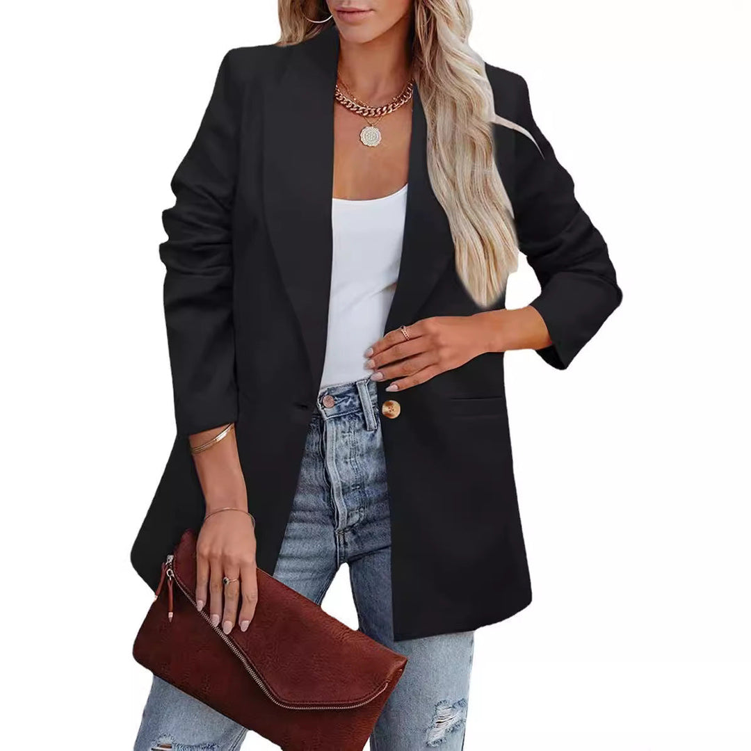 Damer Elegant Fritidsblazer med Avslappnad Snitt och Två Fickor Mirla-Eva Jonsson
