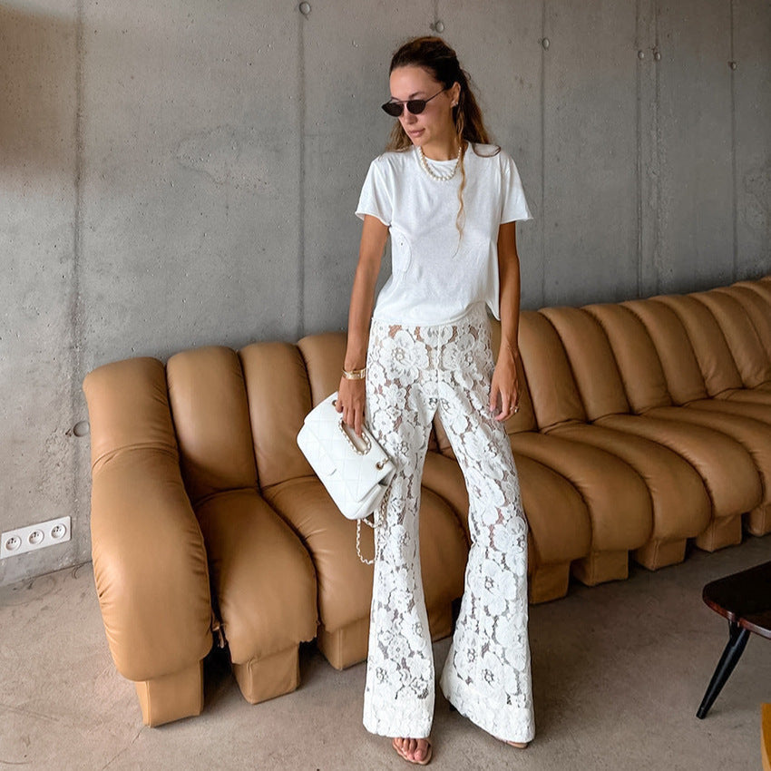 Damer Elegant Fritidsbyxor i Spets Mirla-Eva Jonsson