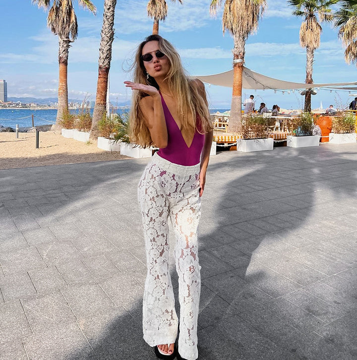 Damer Elegant Fritidsbyxor i Spets Mirla-Eva Jonsson