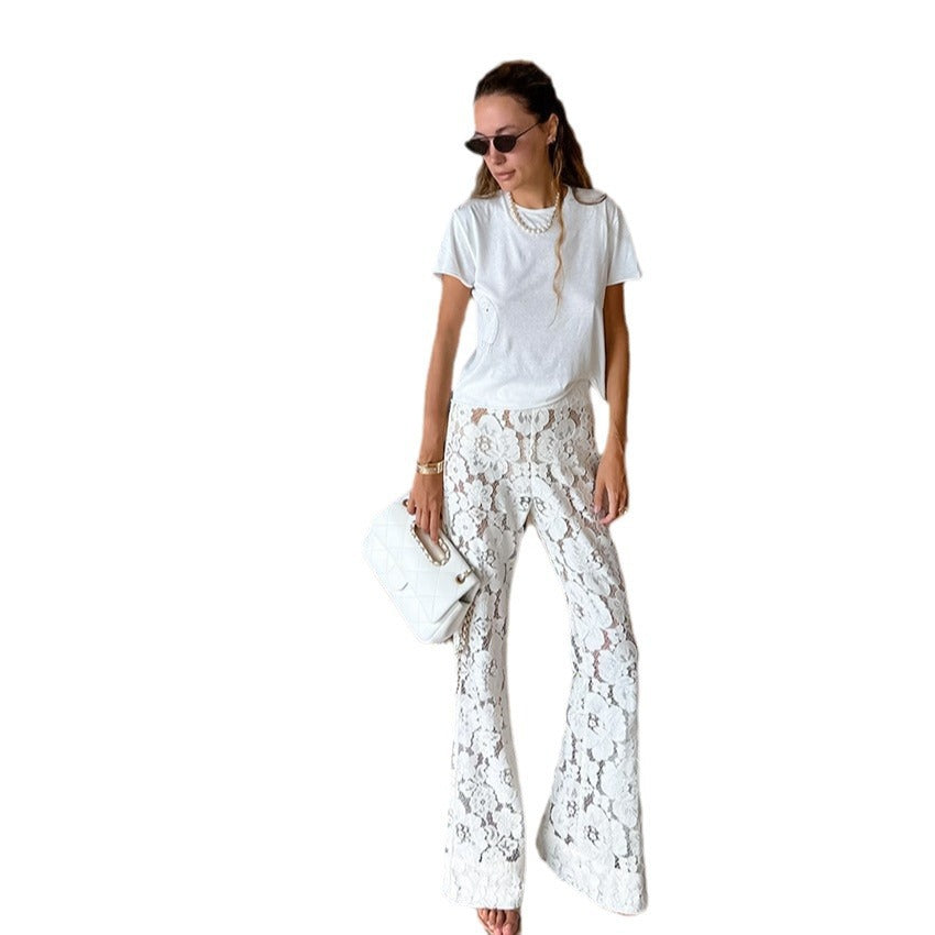 Damer Elegant Fritidsbyxor i Spets Mirla-Eva Jonsson