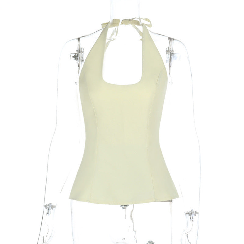 Damer Elegant Halterneck-top med utställd nederkant Mirla-Eva Jonsson