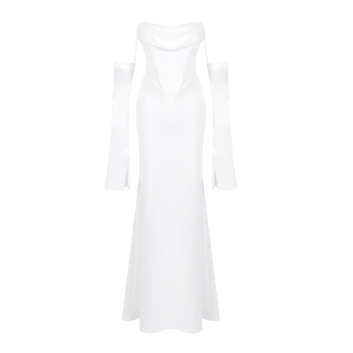 Damer Elegant Havfrue-klänning med off-shoulder design och långa ärmar Mirla-Eva Jonsson