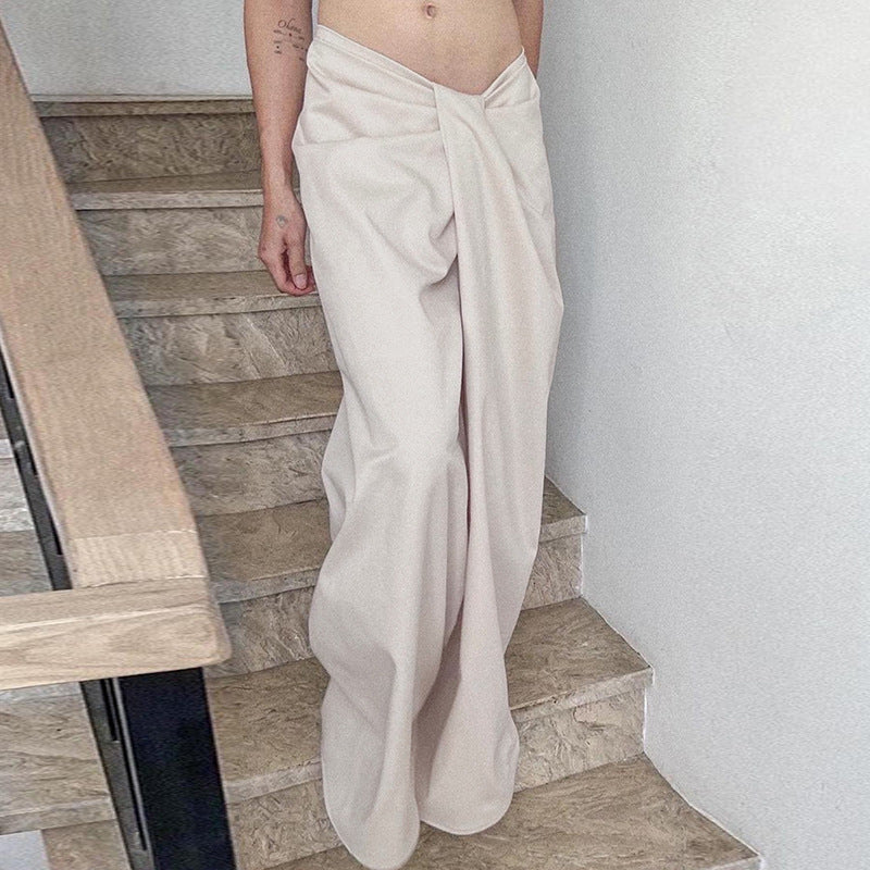 Damer Elegant Högmidjad Palazzo-byxor med Fåll Mirla-Eva Jonsson