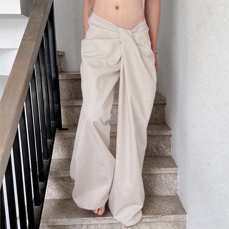 Damer Elegant Högmidjad Palazzo-byxor med Fåll Mirla-Eva Jonsson
