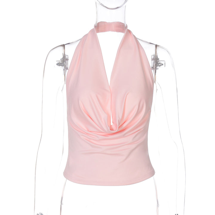 Damer Elegant Högskuren Topp med Drapering Mirla-Eva Jonsson