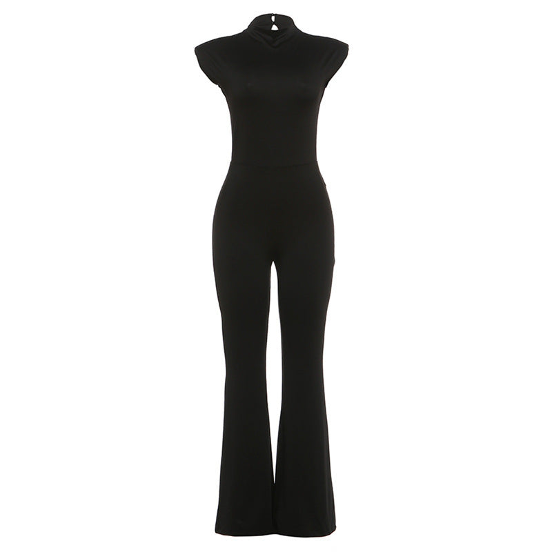 Damer Elegant Jumpsuit i figurnära passform med hög krage Mirla-Eva Jonsson