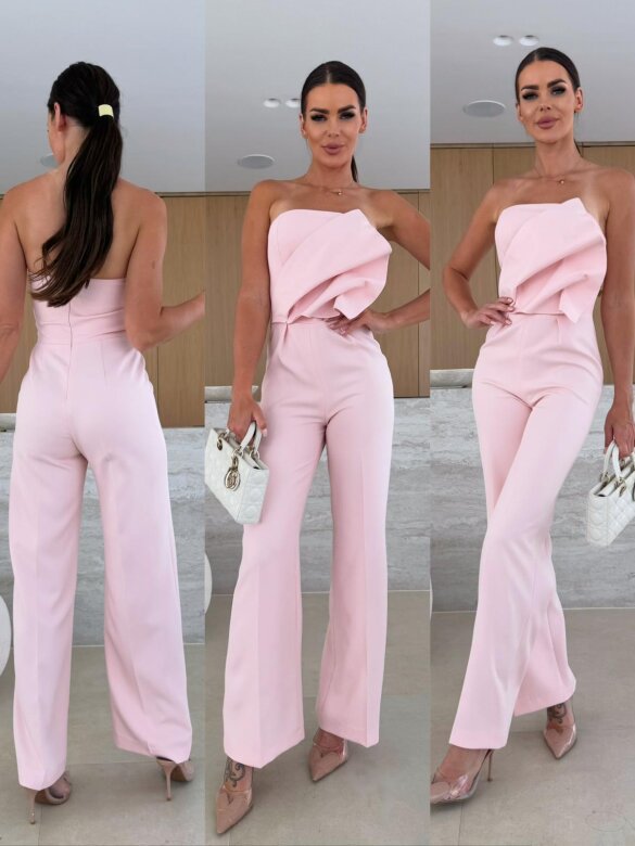 Damer Elegant Jumpsuit med Asymmetrisk Ovan och Bred Ben Mirla-Eva Jonsson