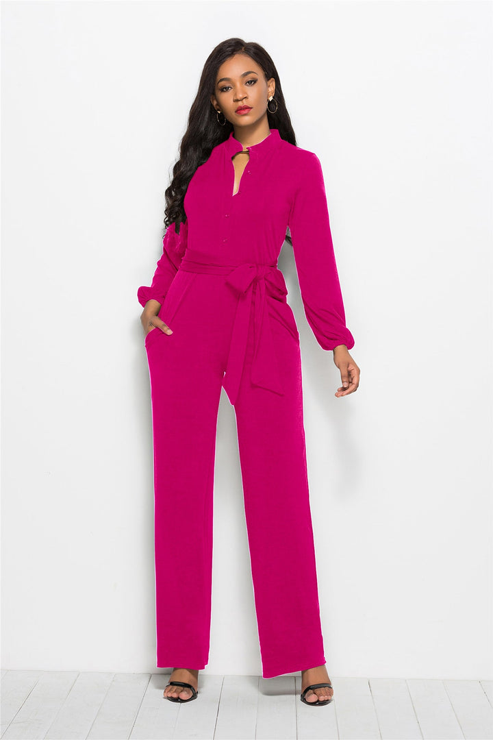 Damer Elegant Jumpsuit med Figursydd Snitt och Långa Ärmar Mirla-Eva Jonsson