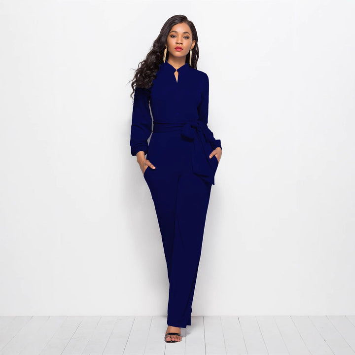 Damer Elegant Jumpsuit med Figursydd Snitt och Långa Ärmar Mirla-Eva Jonsson