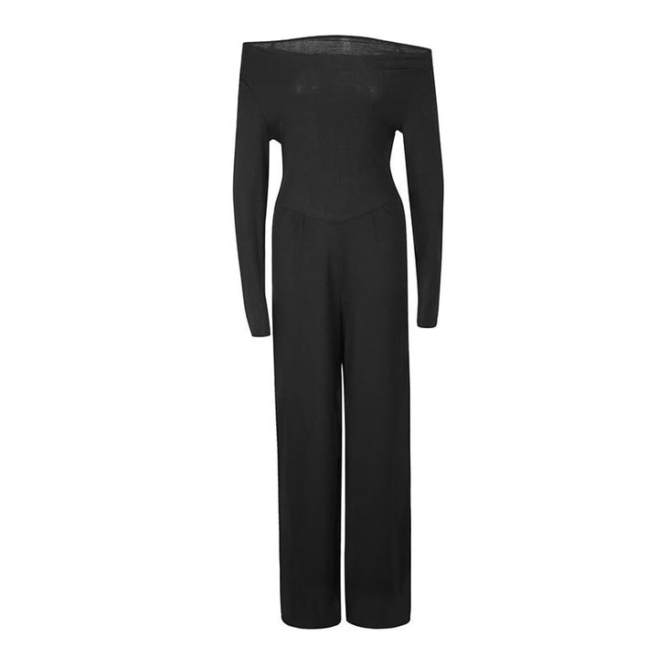 Damer Elegant Jumpsuit med Off-Shoulder Design och vida ben Mirla-Eva Jonsson