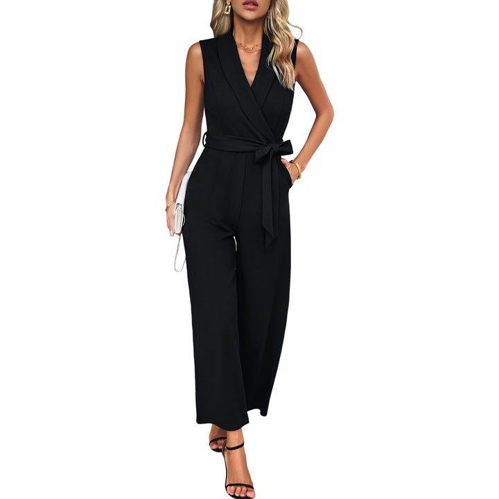 Damer Elegant Jumpsuit med Vila effekt och Midjebälte Mirla-Eva Jonsson