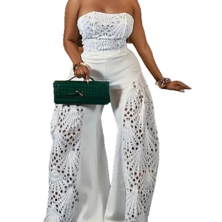 Damer Elegant Jumpsuit med blommiga hål detaljer Mirla-Eva Jonsson