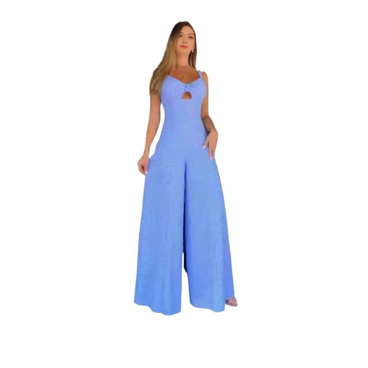 Damer Elegant Jumpsuit med dekorativ sprund och vida ben Mirla-Eva Jonsson
