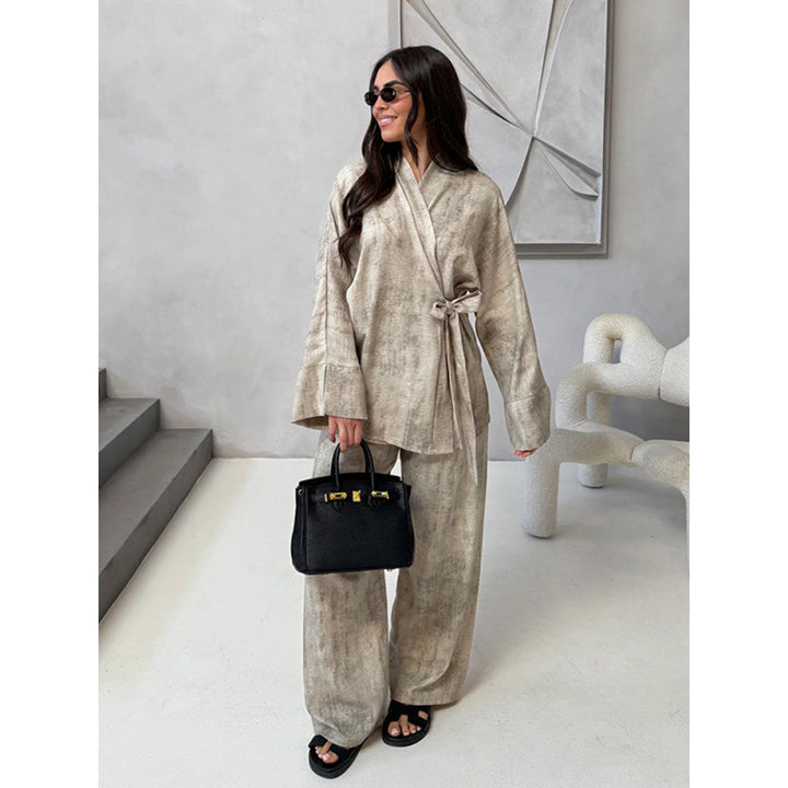 Damer Elegant Jumpsuit med figursydd silhuett och avslappnad bälte Eva Jonsson-Eva Jonsson