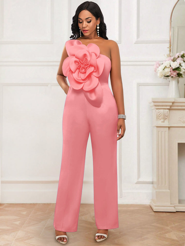 Damer Elegant Jumpsuit med florala applikationer Mirla-Eva Jonsson