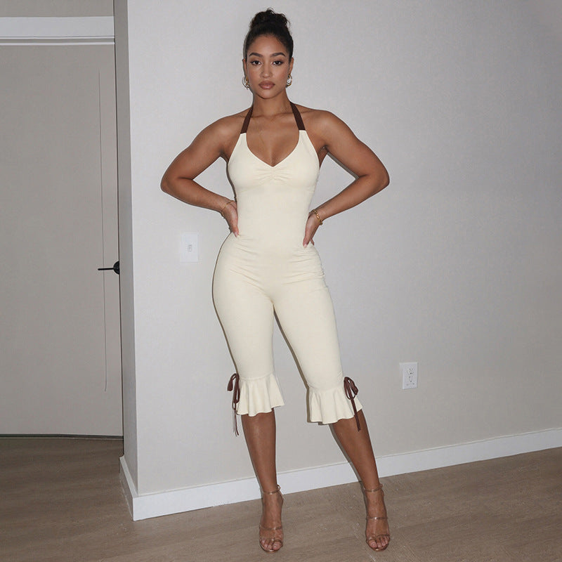 Damer Elegant Jumpsuit med inlindningsdetaljer och flödande ben Mirla-Eva Jonsson