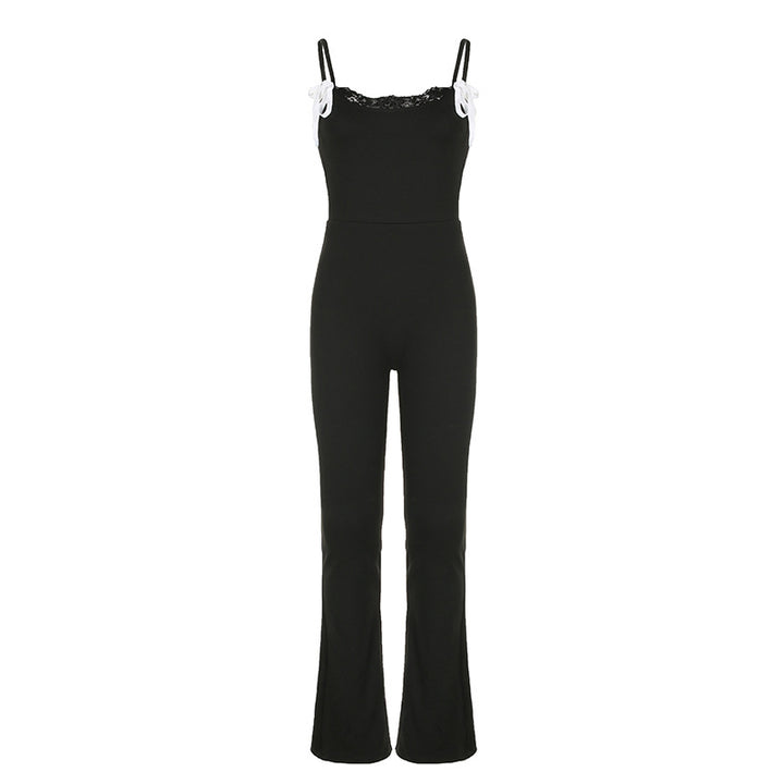 Damer Elegant Jumpsuit med spets och vid benmudd Mirla-Eva Jonsson