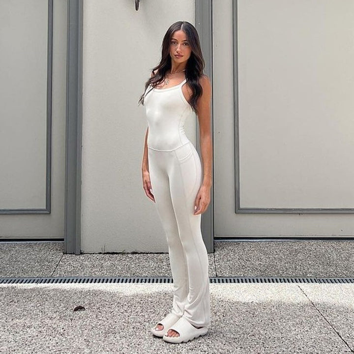 Damer Elegant Jumpsuit med strapless överdel och praktiska fickor Mirla-Eva Jonsson
