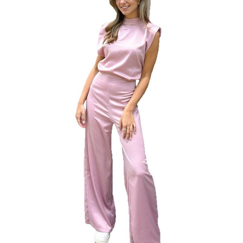 Damer Elegant Jumpsuit med vida ben och ärmlös design Mirla-Eva Jonsson