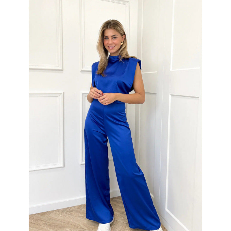 Damer Elegant Jumpsuit med vida ben och ärmlös design Mirla-Eva Jonsson